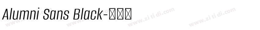 Alumni Sans Black字体转换